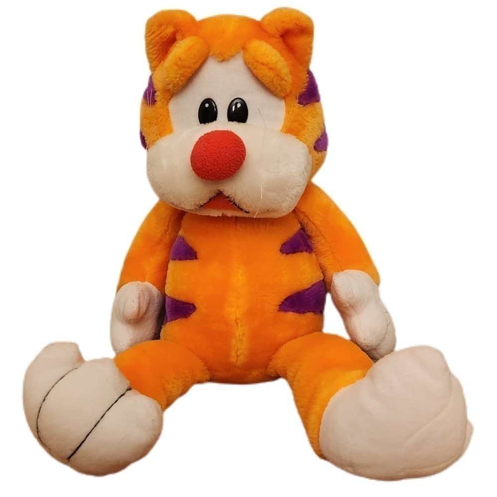 Vintage Good American Orange And White Stripe Cat Plush‎ Stuffed Animal